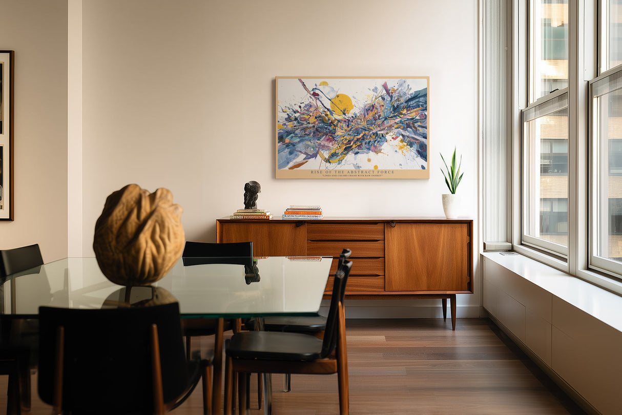 Paul Sinus Wandbild Rise of the Abstract Force Lines and Colors Crash with Raw Energy