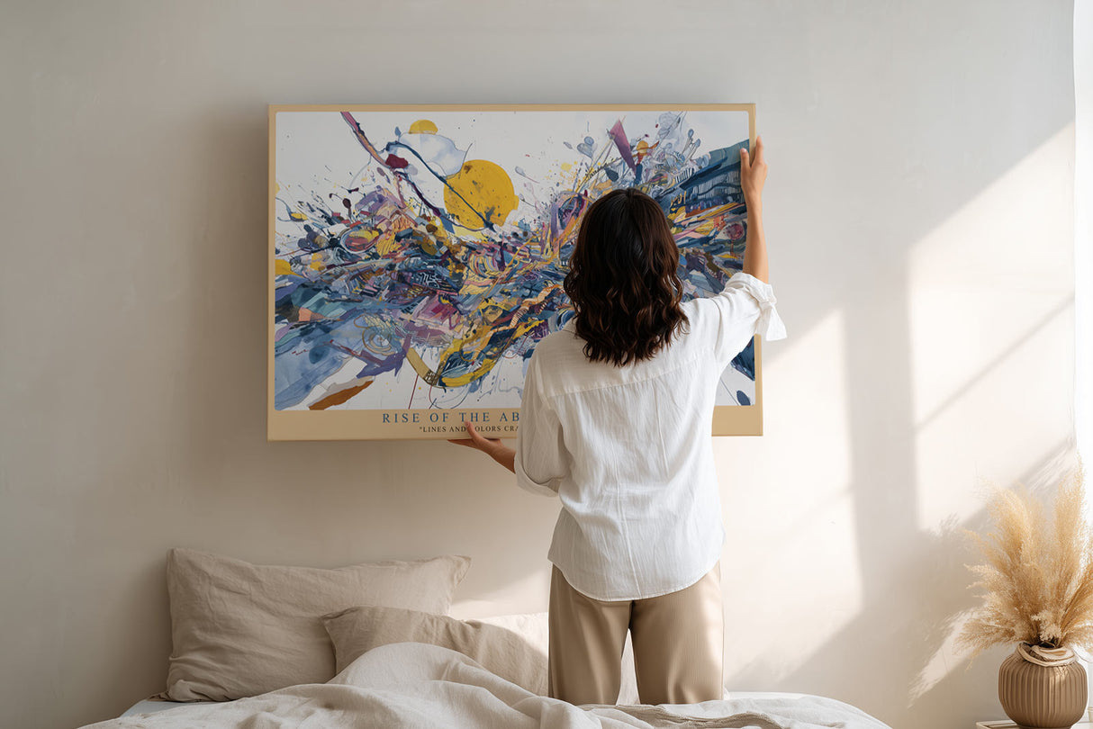 Paul Sinus Wandbild Rise of the Abstract Force Lines and Colors Crash with Raw Energy