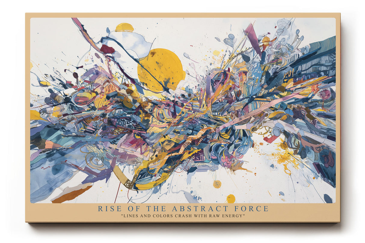 Paul Sinus Wandbild Rise of the Abstract Force Lines and Colors Crash with Raw Energy