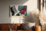 Paul Sinus Wandbild 120x80cm Rising Above the Horizon elegante Kraniche im Flug moderne Tierkunst Poster für Wohnzimmer Büro