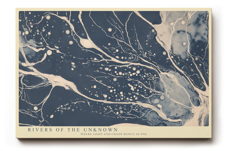 Paul Sinus Wandbild Rivers of the Unknown Abstract Flow of Light and Chaos in Blue Motion