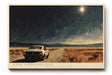 Paul Sinus Wandbild 120x80cm Road Under One Star Nachtlandschaft mit Auto und Sternenhimmel Moderne Reise Kunst fuer Wohnzimmer Büro und Flur
