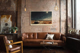 Paul Sinus Wandbild 120x80cm Road Under One Star Nachtlandschaft mit Auto und Sternenhimmel Moderne Reise Kunst fuer Wohnzimmer Büro und Flur