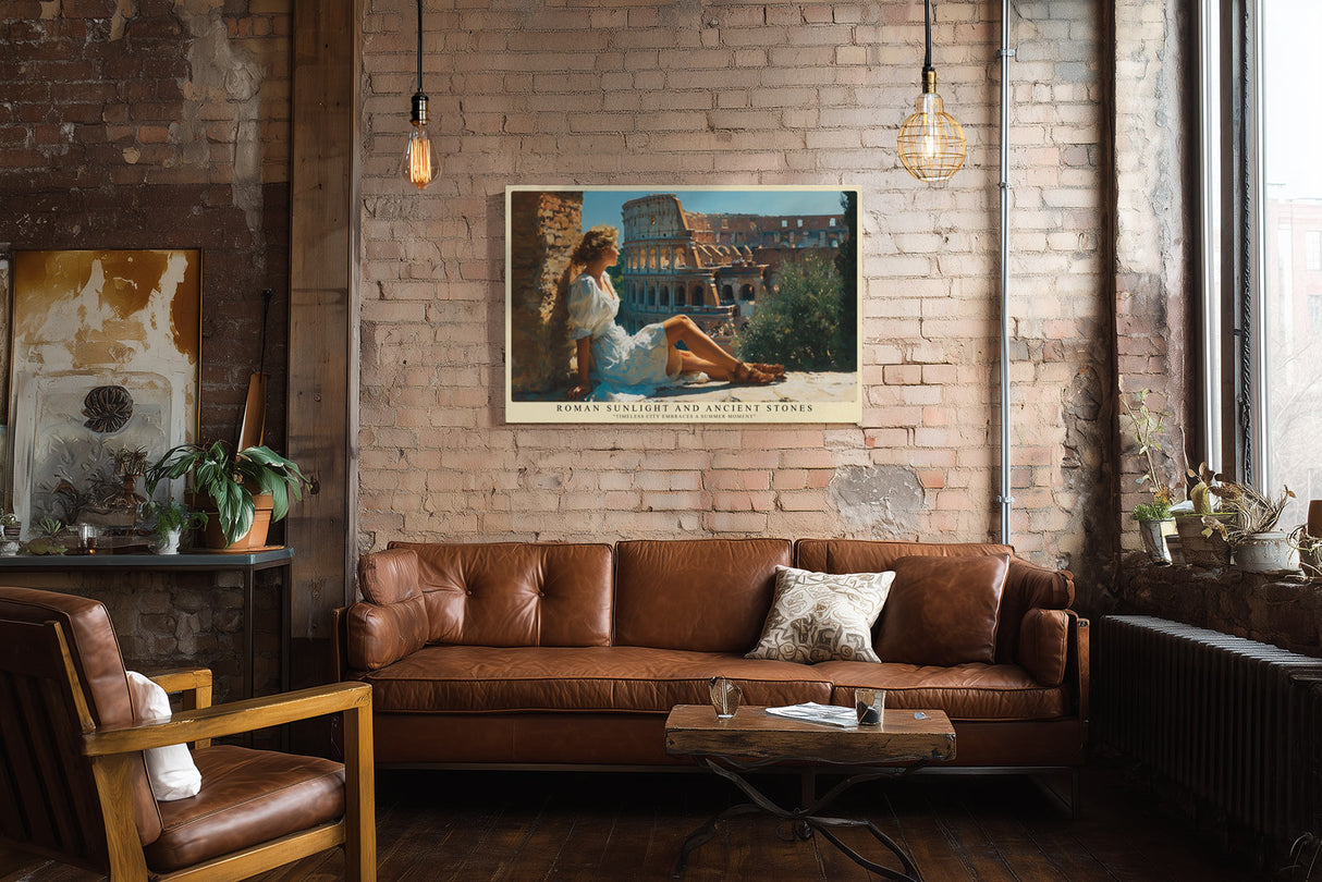 Paul Sinus Wandbild Roman Sunlight and Ancient Stones Timeless City Embraces a Summer Moment