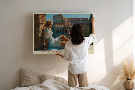 Paul Sinus Wandbild Roman Sunlight and Ancient Stones Timeless City Embraces a Summer Moment