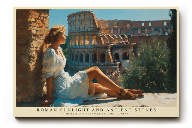 Paul Sinus Wandbild Roman Sunlight and Ancient Stones Timeless City Embraces a Summer Moment