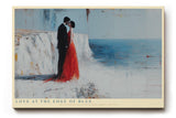 Paul Sinus Wandbild 120x80cm Romantisches Paar am Meer moderne Liebes Szene Kunst Wanddekoration
