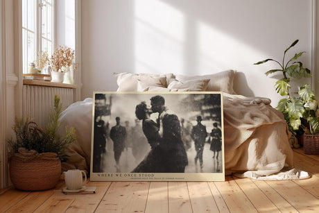 Paul Sinus Wandbild 120x80cm Romantisches Paar Kuss Vintage Fotokunst Wanddekoration Wohnzimmer Schlafzimmer