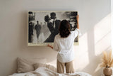Paul Sinus Wandbild 120x80cm Romantisches Paar Kuss Vintage Fotokunst Wanddekoration Wohnzimmer Schlafzimmer