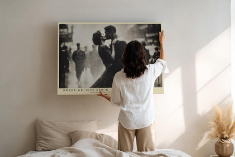 Paul Sinus Wandbild 120x80cm Romantisches Paar Kuss Vintage Fotokunst Wanddekoration Wohnzimmer Schlafzimmer
