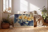 Paul Sinus Wandbild 120x80cm Romantisches Paar mit Narzissen Surreale Blumen Portrait Kunstmotiv mit poetischer Stimmung
