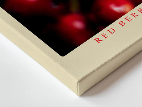 Paul Sinus Wandbild 120x80cm rote Beeren Makrofotografie mit Wassertropfen moderne Natur Fotokunst lebendiges Frucht Kunstbild für Küche Esszimmer Wohnzimmer