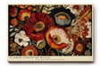 Paul Sinus Wandbild 120x80cm Rote Blumen auf Schwarz Botanische Kunst mit Mohnblumen Moderne Wanddekoration