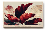 Paul Sinus Wandbild 120x80cm rote Blumen moderne florale Kunst elegante Naturillustration grosses Blumen Kunstbild stilvolle Wanddekoration fuer Wohnzimmer Büro