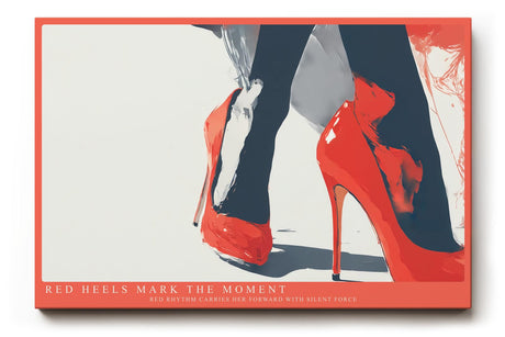 Paul Sinus Wandbild 120x80cm Rote High Heels moderne Fashion Illustration mit stilvoller Eleganz