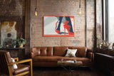 Paul Sinus Wandbild 120x80cm Rote High Heels moderne Fashion Illustration mit stilvoller Eleganz
