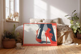 Paul Sinus Wandbild 120x80cm Rote High Heels moderne Fashion Illustration mit stilvoller Eleganz