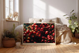 Paul Sinus Wandbild 120x80cm rote Wildbeeren Makrofotografie lebendige Natur Fotokunst mit leuchtenden Farben modernes Fruchtbild für Küche Esszimmer Wohnzimmer