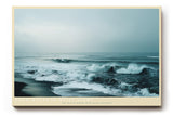 Paul Sinus Wandbild 120x80cm Ruhige Meereswellen moderne Ozean Landschaft Fotografie in kuehlen Blautoenen Wanddekoration