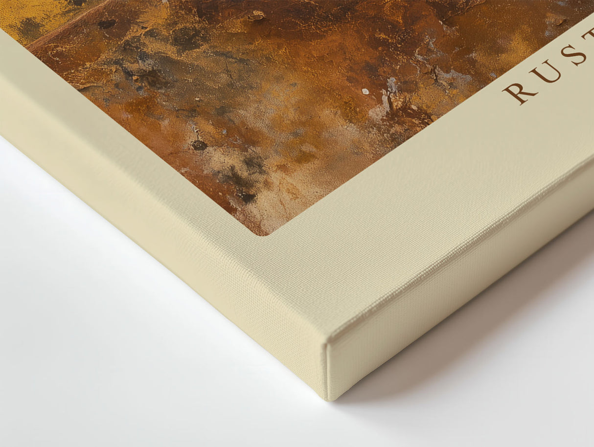 Paul Sinus Wandbild Rust and Earth Abstract Texture in Brown and Golden Harmony of Decay