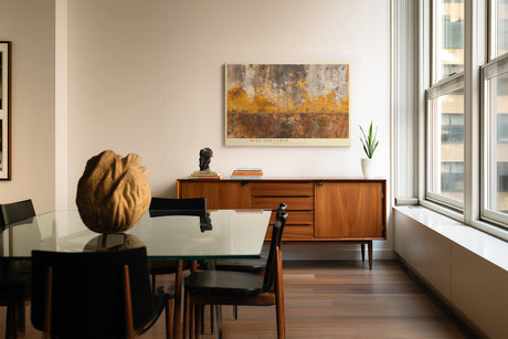 Paul Sinus Wandbild Rust and Earth Abstract Texture in Brown and Golden Harmony of Decay