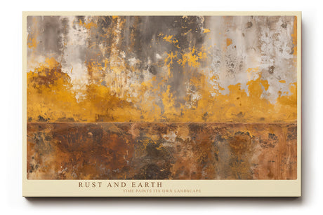 Paul Sinus Wandbild Rust and Earth Abstract Texture in Brown and Golden Harmony of Decay