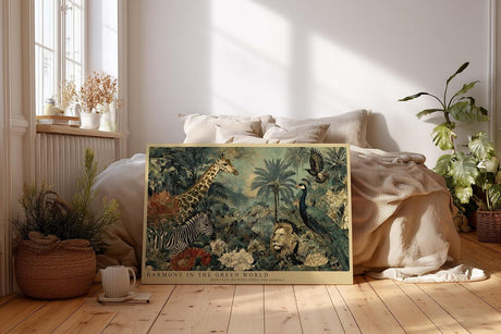 Paul Sinus Wandbild 120x80cm Safari Tiere im Tropischen Garten Exotische Natur Kunst Wanddekoration