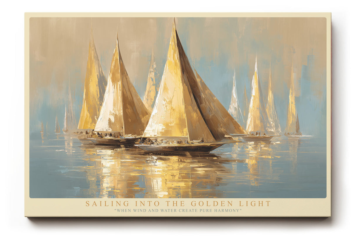 Paul Sinus Wandbild Sailing into the Golden Light – Segeln im Glanz des goldenen Abends