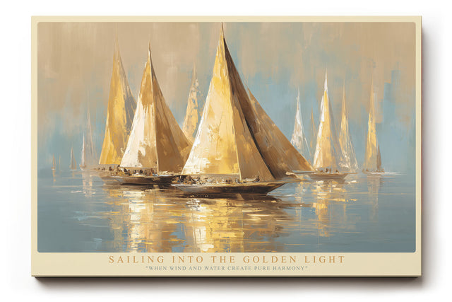 Paul Sinus Wandbild Sailing into the Golden Light – Segeln im Glanz des goldenen Abends