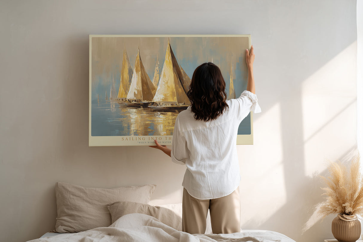 Paul Sinus Wandbild Sailing into the Golden Light – Segeln im Glanz des goldenen Abends
