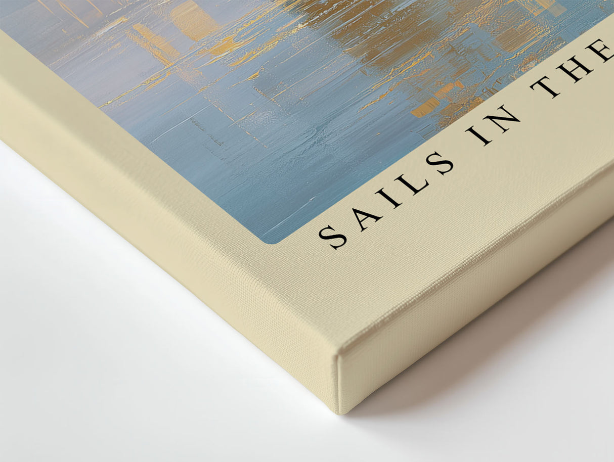Paul Sinus Wandbild Sails in the Morning Light – Segelboote im sanften Morgenlicht symbolisieren Ruhe, Freiheit und Eleganz auf dem Wasser