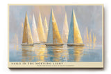 Paul Sinus Wandbild Sails in the Morning Light – Segelboote im sanften Morgenlicht symbolisieren Ruhe, Freiheit und Eleganz auf dem Wasser