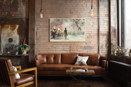 Paul Sinus Wandbild 120x80cm Sakura Abend in Tokio Japanische Kirschblueten Allee mit Laternen Ruhige Asiatische Kunst Wanddekoration