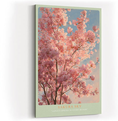 Paul Sinus Wandbild in 40x60cm Sakura Sky – prächtiger Kirschbaum in voller Blüte vor blauem Himmel