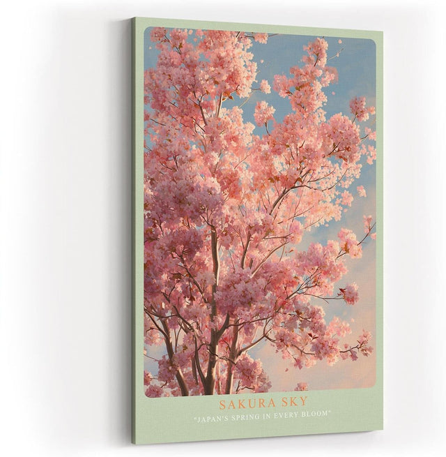 Paul Sinus Wandbild in 40x60cm Sakura Sky – prächtiger Kirschbaum in voller Blüte vor blauem Himmel