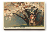 Paul Sinus Wandbild 120x80cm Samurai Unter Blühendem Baum Japanische Kunst LeinWandbild 120x80cm Asiatische Krieger Szene Wanddekoration