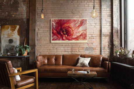 Paul Sinus Wandbild 120x80cm Scarlet Lattice of Light Rote Makro Bluete Kunst Fotografie fuer Wohnzimmer Schlafzimmer und Büro