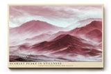 Paul Sinus Wandbild 120x80cm Scarlet Peaks in Stillness Rote Berglandschaft Abstrakte Natur Kunst fuer Wohnzimmer Schlafzimmer und Büro
