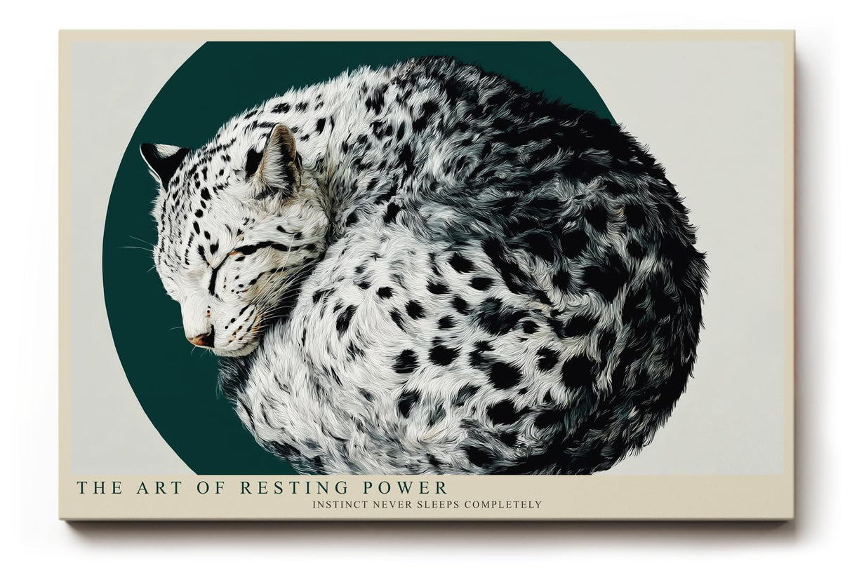 Paul Sinus Wandbild 120x80cm Schneeleopard Tierportraet moderne Wildtier Kunst elegantes Naturmotiv stilvolle Wanddekoration fuer Wohnzimmer Büro