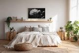 Paul Sinus Wandbild 120x80cm Schwarz Weiss Blume elegante Makro Blumenfotografie moderne Natur Wanddekoration