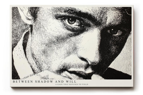 Paul Sinus Wandbild 120x80cm Schwarz Weiss Portrait Mann Kunst Dramatischer Blick Moderne Fotokunst