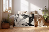 Paul Sinus Wandbild 120x80cm Schwarz Weiss Portrait Mann Kunst Dramatischer Blick Moderne Fotokunst