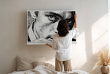 Paul Sinus Wandbild 120x80cm Schwarz Weiss Portrait Mann Kunst Dramatischer Blick Moderne Fotokunst