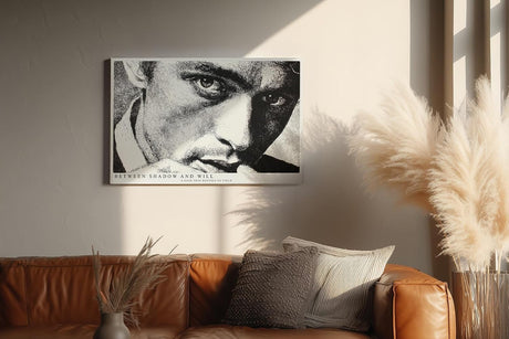 Paul Sinus Wandbild 120x80cm Schwarz Weiss Portrait Mann Kunst Dramatischer Blick Moderne Fotokunst