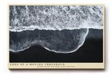 Paul Sinus Wandbild 120x80cm Schwarz Weiss Wellen Luftaufnahme Strand Minimalistische Meereskunst