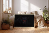 Paul Sinus Wandbild 120x80cm Schwarzer Baer Tierportrait Dunkle Natur Kunst Dramatisches Tiermotiv Kunstdruck Poster Grosse Wanddekoration fuer Wohnzimmer Büro