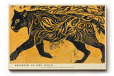 Paul Sinus Wandbild 120x80cm Schwarzer Panther in Goldener Natur Moderne Tierkunst Wanddekoration