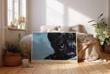 Paul Sinus Wandbild 120x80cm schwarzer Panther Tierportrait moderne Wildtier Fotografie stilvolle Wanddekoration fuer Wohnzimmer Büro