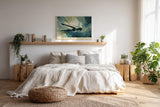 Paul Sinus Wandbild 120x80cm Schwimmer unter Wasser moderne Sport Illustration dynamische Wanddekoration