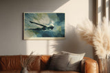 Paul Sinus Wandbild 120x80cm Schwimmer unter Wasser moderne Sport Illustration dynamische Wanddekoration